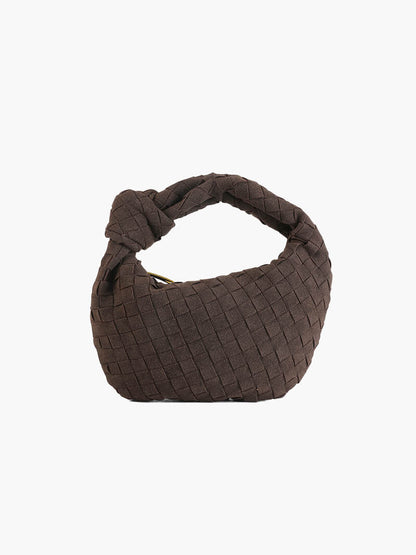 Geflochtene Wildleder Mini Tasche Frauen - BerlinGlamour