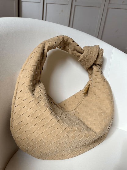 Geflochtene Hobo-Tasche mit Knoten-Design Elegant