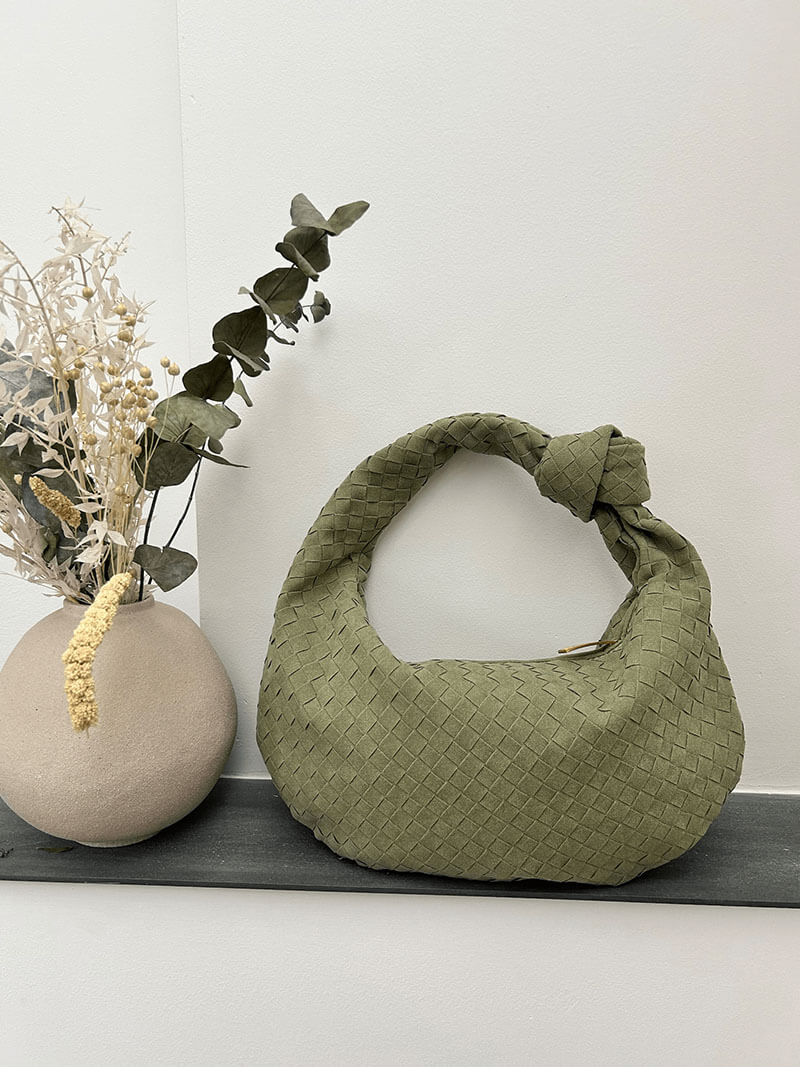 Geflochtene Hobo-Tasche mit Knoten-Design Elegant