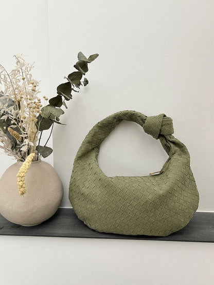 Geflochtene Hobo-Tasche mit Knoten-Design Elegant