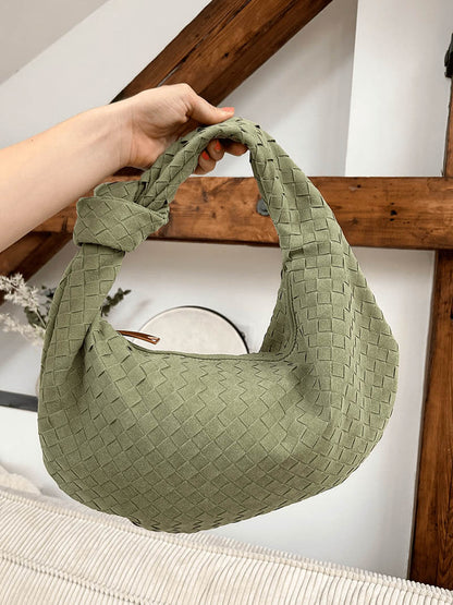 Geflochtene Hobo-Tasche mit Knoten-Design Elegant