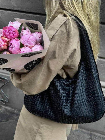 Große geflochtene Hobo Handtasche Frauen