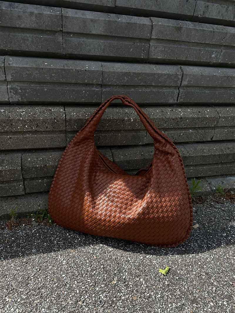 Große geflochtene Hobo Handtasche Frauen