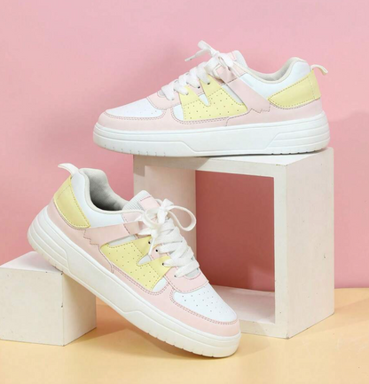 Bunte Damen Schnürschuhe Farbenfroh Glamour