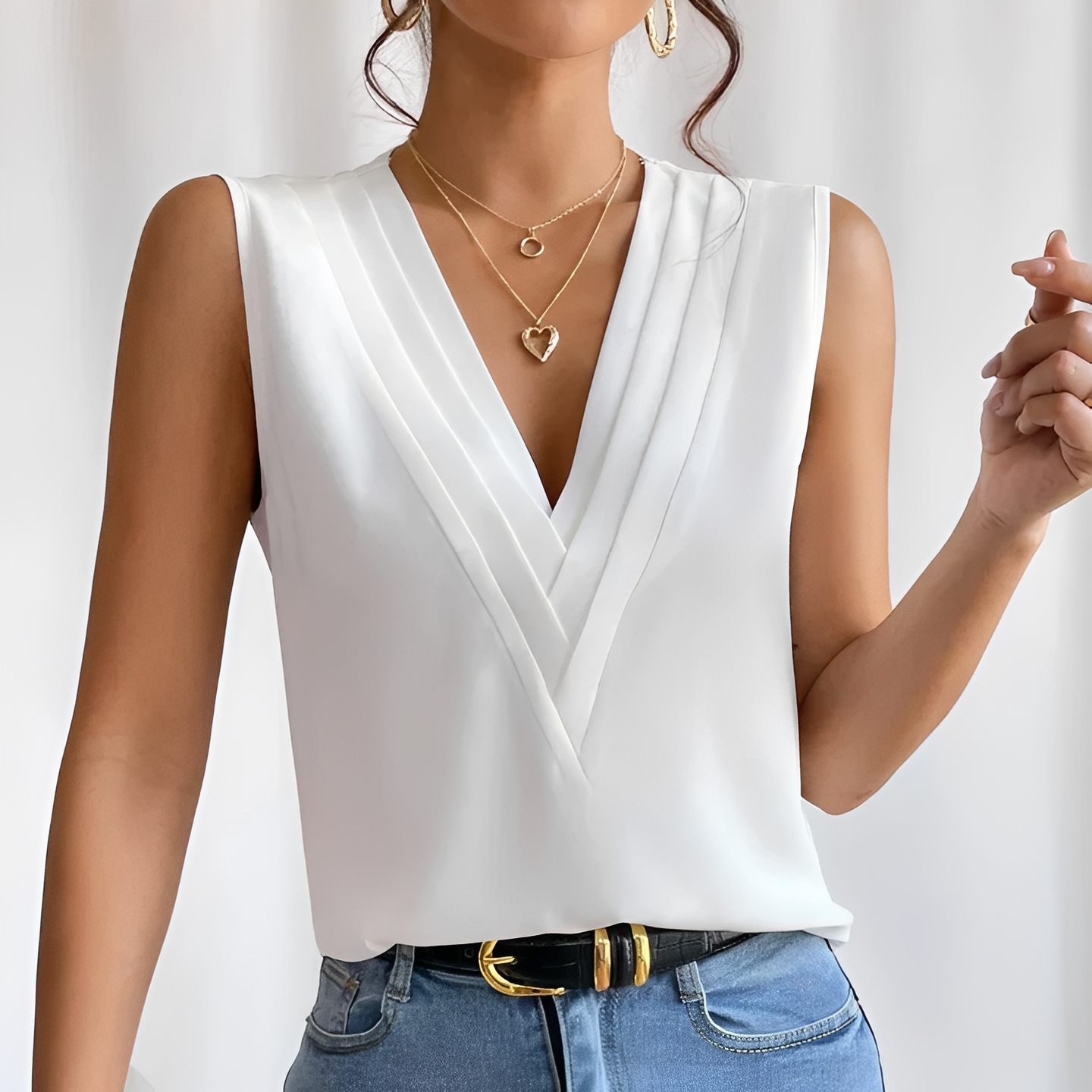 Damenbluse Ärmellos Modern Sommer - BerlinGlamour