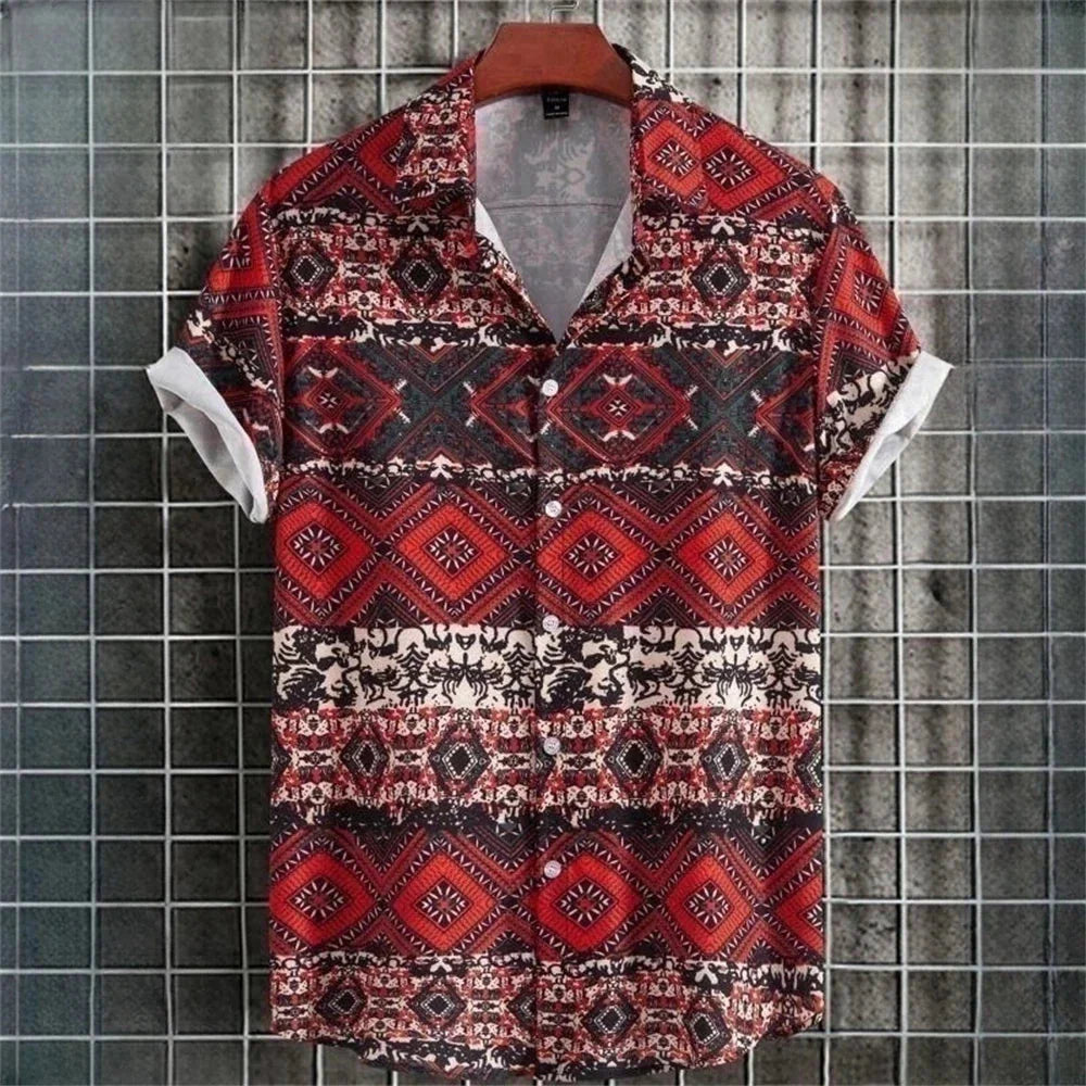 Hawaiihemd Bedruckt Kurzarm Sommerhemd Modern - BerlinGlamour