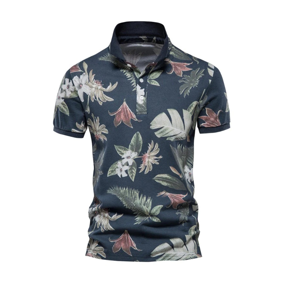 Herren Polo T-Shirt Sommer Kurzarm Kragen Aufdruck - BerlinGlamour