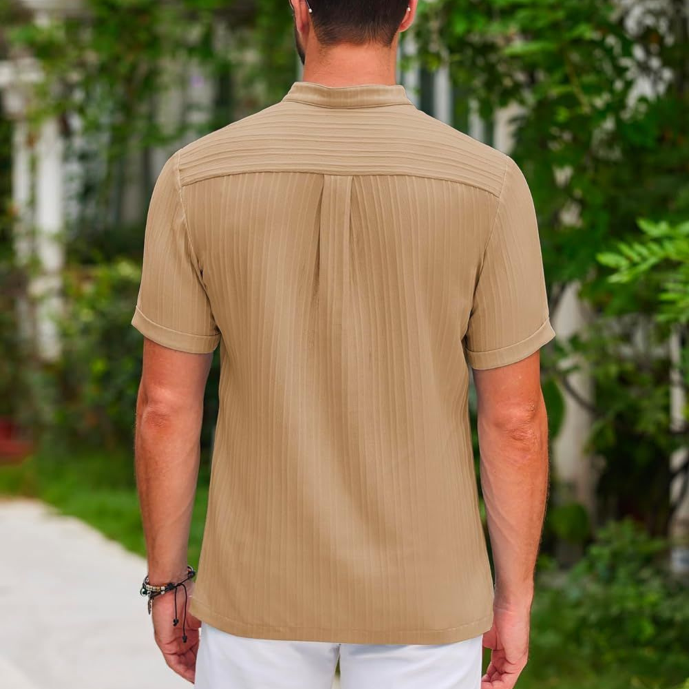 Sommerhemd - Kurzarm - Knopfleiste - Polohemd - Herrenhemd-Chaps Herrenmode