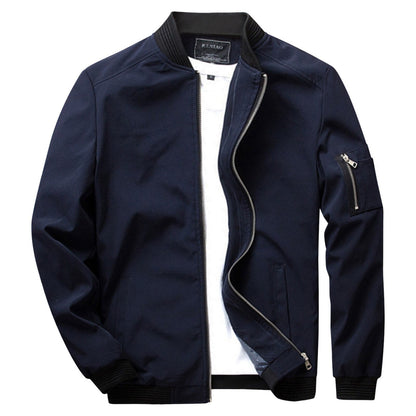Sommerjacke - Leichtgewicht - Zip-Up - Bomberjacke - Herrenjacke-Dunkelblau-M-Chaps Herrenmode