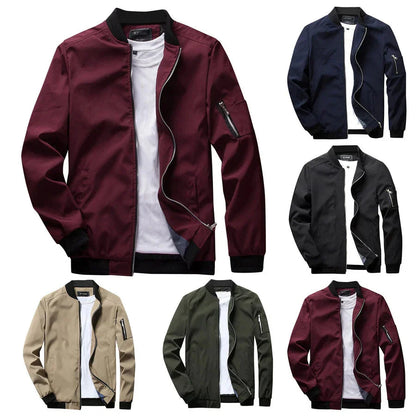 Sommerjacke | Reißverschluss | Dünn | Bomberjacke | Herrenjacke-Chaps Herrenmode
