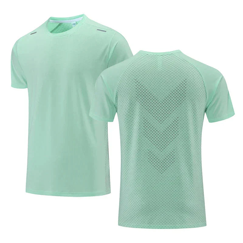 Herren T-Shirt Atmungsaktiv Schnelltrocknend Fitness Kurzarm - BerlinGlamour
