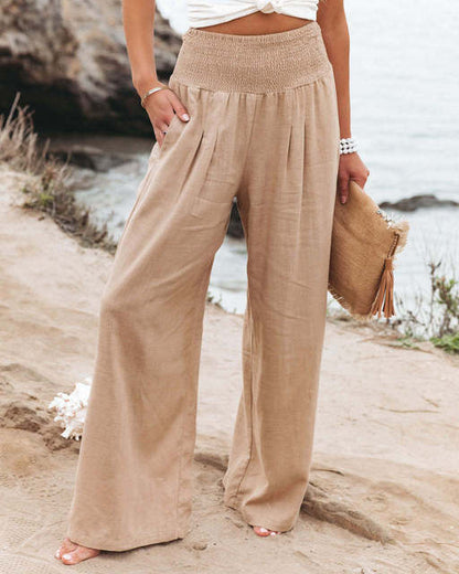 Damen Leinenhose Bequem Komfortabel Sommer