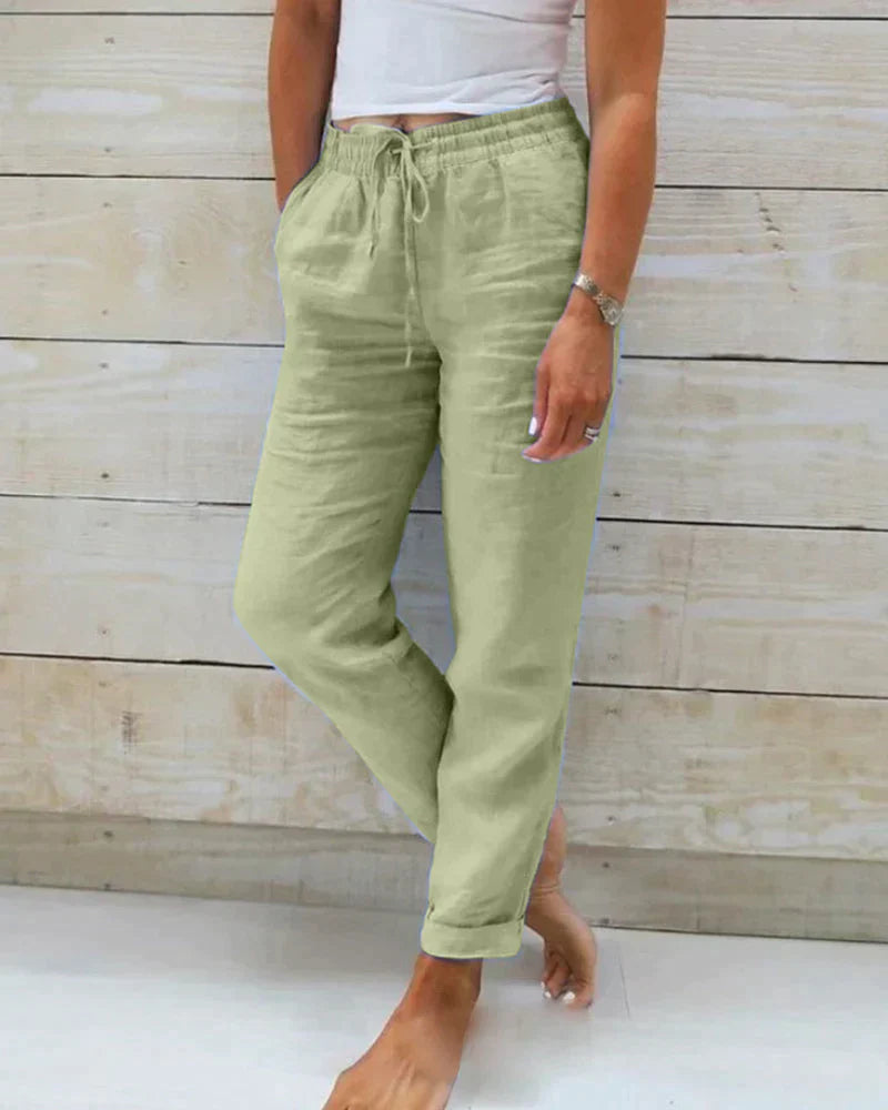 Elegante Damen Leinenhose Sommer - BerlinGlamour