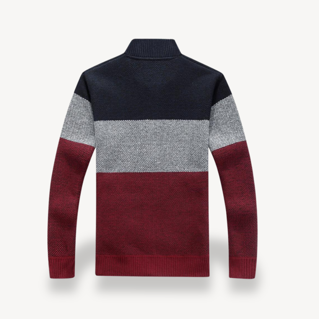 Stehkragen-Strickjacke mit Reißverschluss für Herren | Loravelle 1