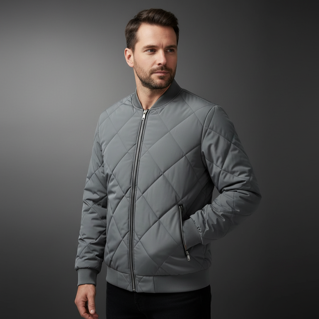 Herren Steppjacke Warm Fleece Winterjacke - BerlinGlamour