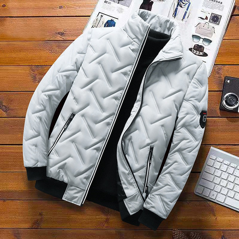 Steppjacke – Reißverschluss – Winddicht – Gesteppte Jacke – Winterjacke für Männer-Chaps Herrenmode