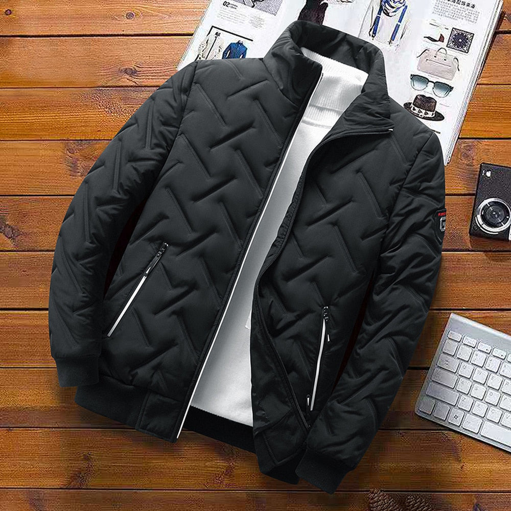 Steppjacke – Reißverschluss – Winddicht – Gesteppte Jacke – Winterjacke für Männer-Chaps Herrenmode