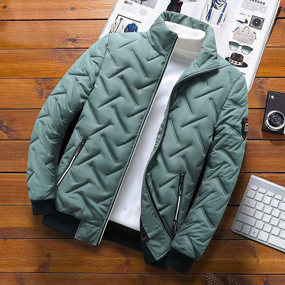 Steppjacke – Reißverschluss – Winddicht – Gesteppte Jacke – Winterjacke für Männer-Chaps Herrenmode