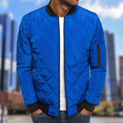 Steppjacke | Zip-Up | Winter | Bomberjacke | Herrenjacke-Blau-S-Chaps Herrenmode