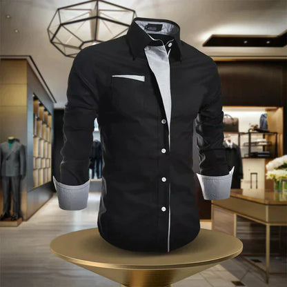 Herren Hemd Baumwolle Elegantes Weiß