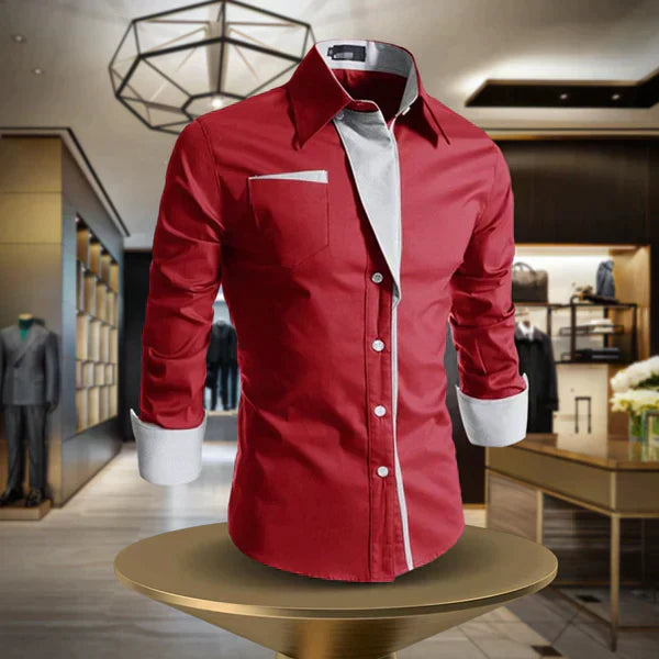 Herren Hemd Baumwolle Elegantes Weiß