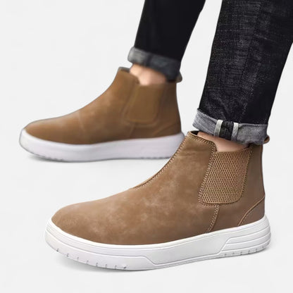 Stiefeletten | Casual | Gummisohle | Schlupfstiefel | Herrenstiefel-Khaki-40-Chaps Herrenmode