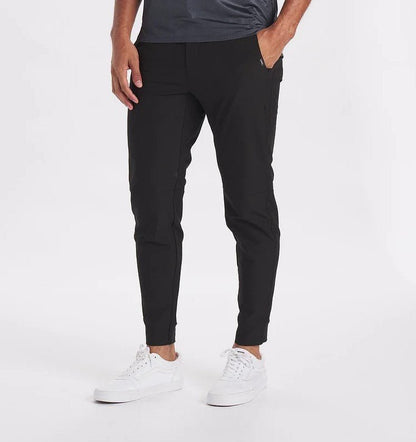 Stretch Broek - Heren Casual Elastische Taille Skinny Broek-Schwarz-S-Chaps Herrenmode