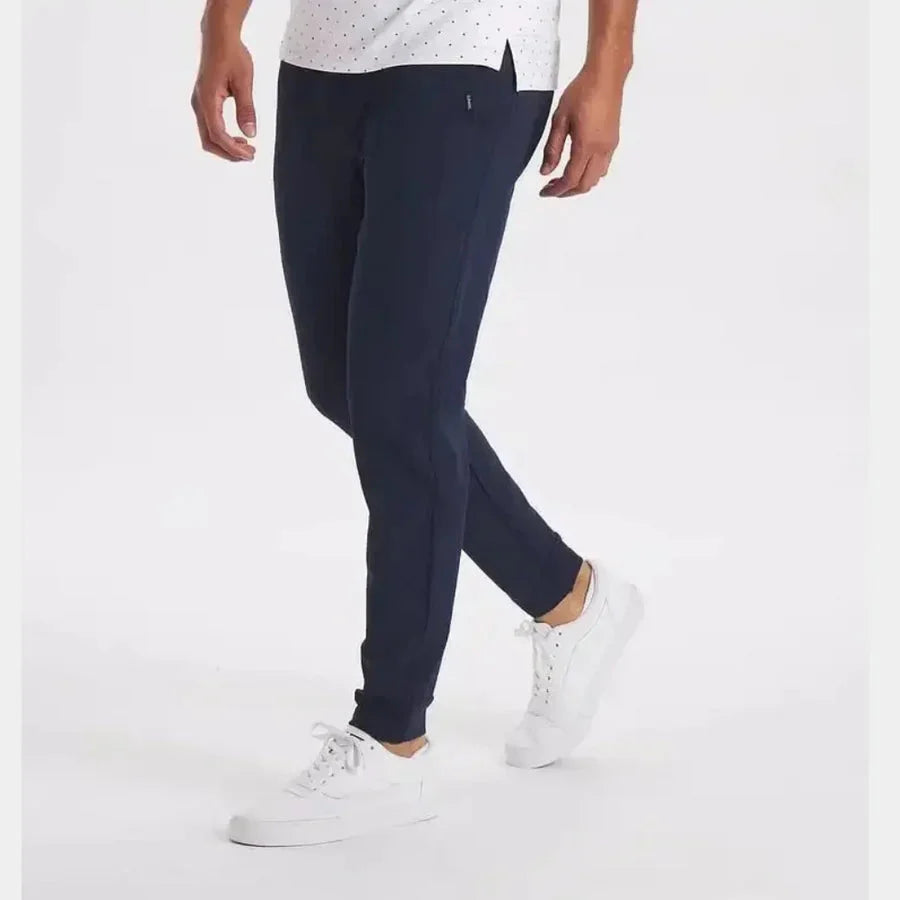 Stretch-Hose – Lässig – Bequem – Schmale Passform – Herrenhose-Marineblau-XS-Chaps Herrenmode