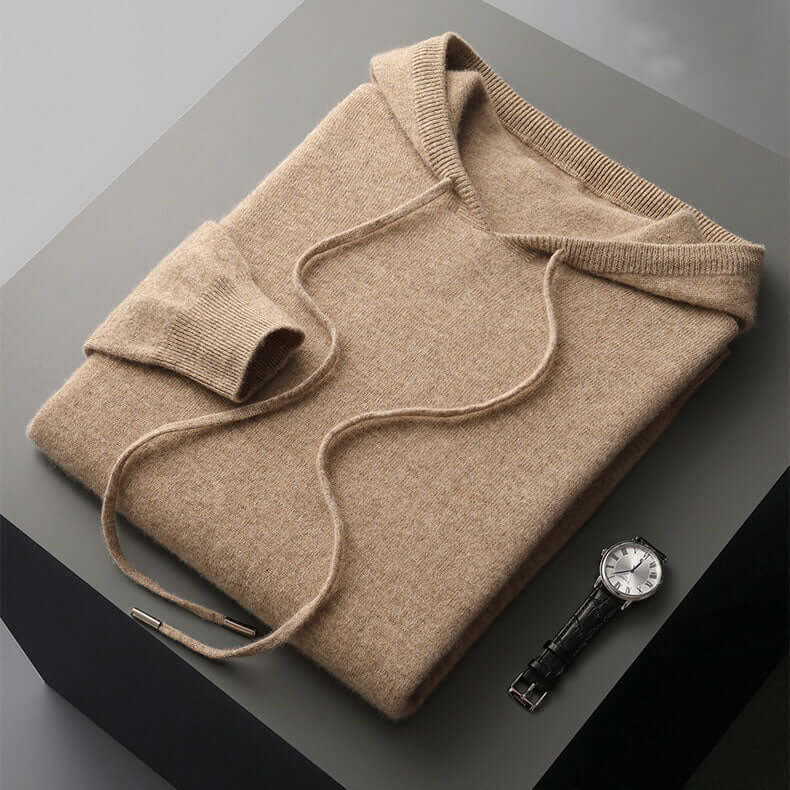 Strick-Hoodie - Herren Plain Pullover mit Kapuze-Chaps Herrenmode