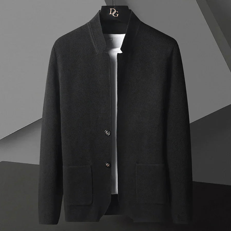 Herren Cardigan Strickjacke mit Knöpfen und Taschen - BerlinGlamour