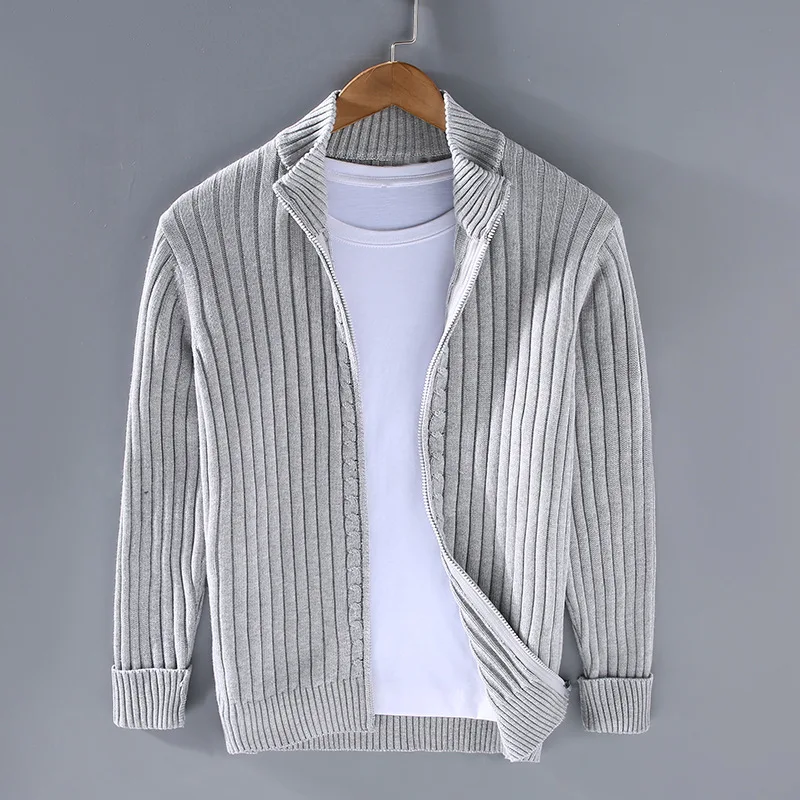 Herren Strickjacke Lässig Reißverschluss Warm - BerlinGlamour