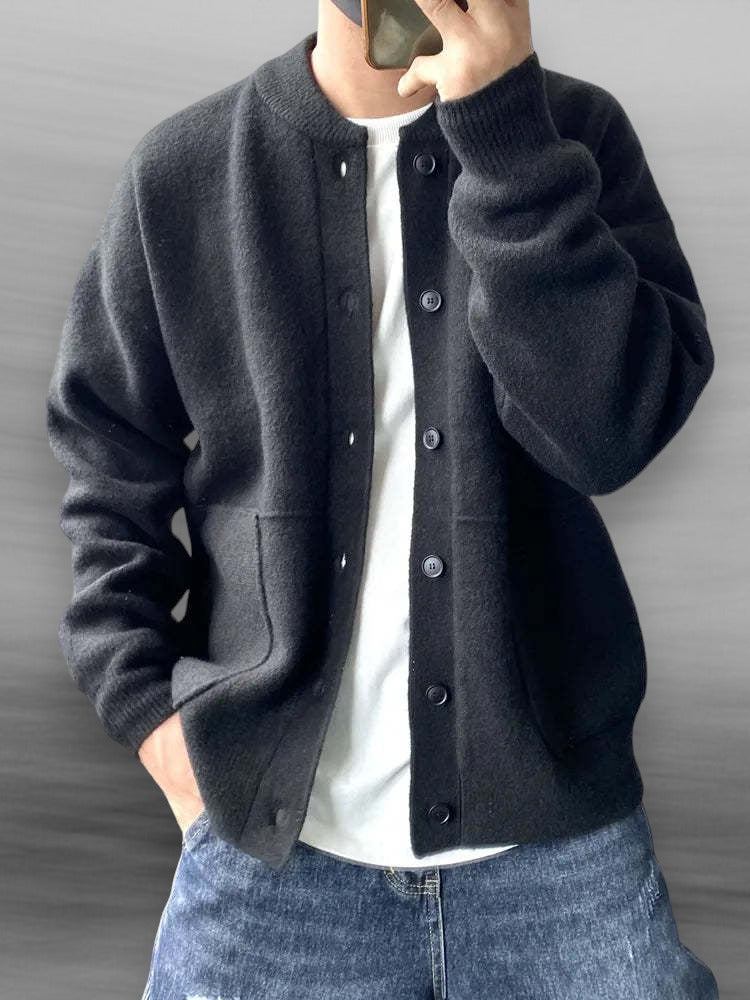 Herren Strickjacke Bequem Locker Mit Knöpfen - BerlinGlamour