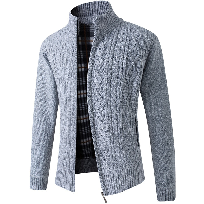 Herren Strickjacke Reißverschluss Warm Winter - BerlinGlamour