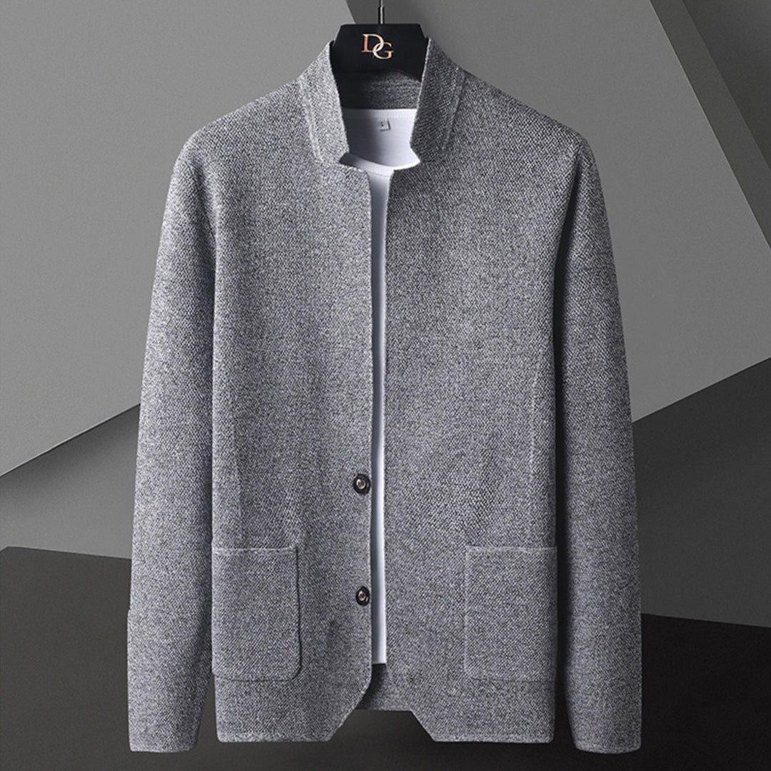Herren Strickjacke Sommerleicht mit Knöpfen und Taschen - BerlinGlamour