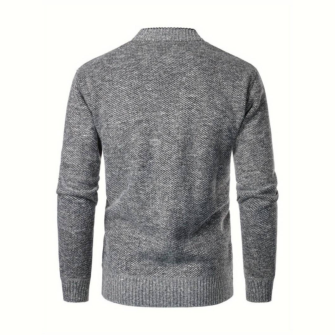 Strickjacke | V-Ausschnitt | Karo-Futter | Strickjacke mit Knopfleiste | Herren Strickjacke-Chaps Herrenmode