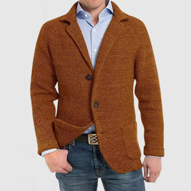 Herren Strickjacke Grob Gestrickt Warm Mit Knöpfen - BerlinGlamour