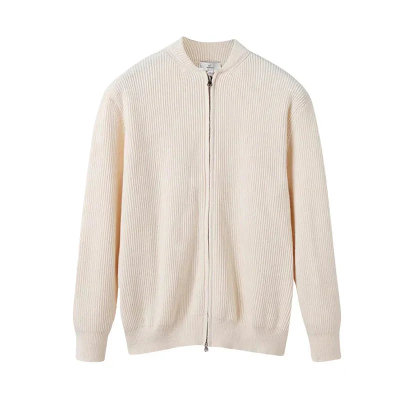 Herren Strickjacke Weich Langarm Reißverschluss - BerlinGlamour