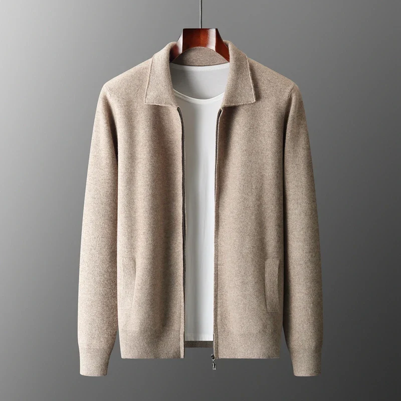 Herren Strickjacke Reißverschluss Durchgehend Warm - BerlinGlamour