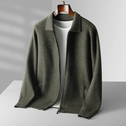 Strickjacke mit Reißverschluss – Herren-Strickjacke mit durchgehendem Reißverschluss-Chaps Herrenmode