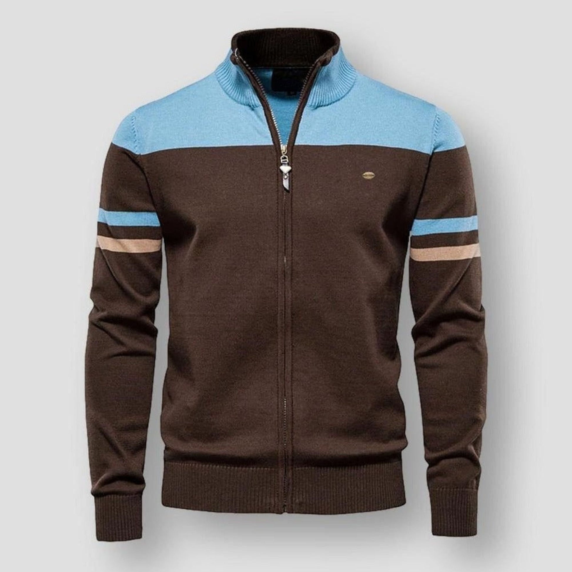Herren Strickjacke Reißverschluss Vintage Style - BerlinGlamour