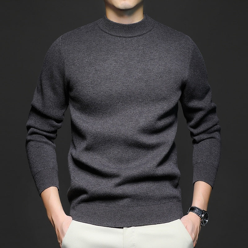 Strickpullover | Einfarbig | Rundhalsausschnitt | Pullover | Herrenpullover-Chaps Herrenmode