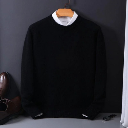 Männer Strickpullover Einfarbig Rundhals Winter - BerlinGlamour