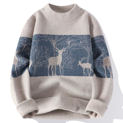 Herren Strickpullover RentierMotiv Winterwarm - BerlinGlamour