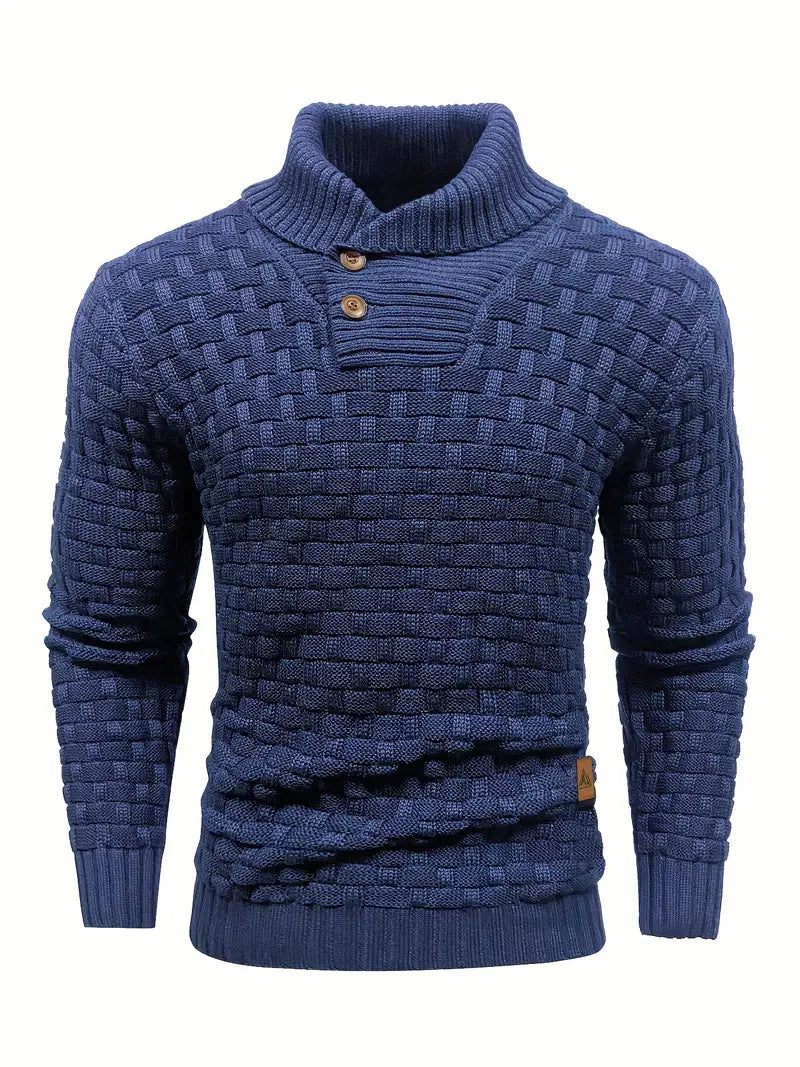 Grobstrick Rollkragenpullover Herren Modern - BerlinGlamour