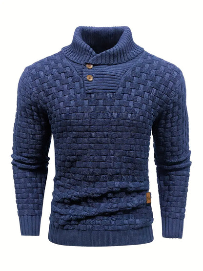 Grobstrick Rollkragenpullover Herren Modern - BerlinGlamour