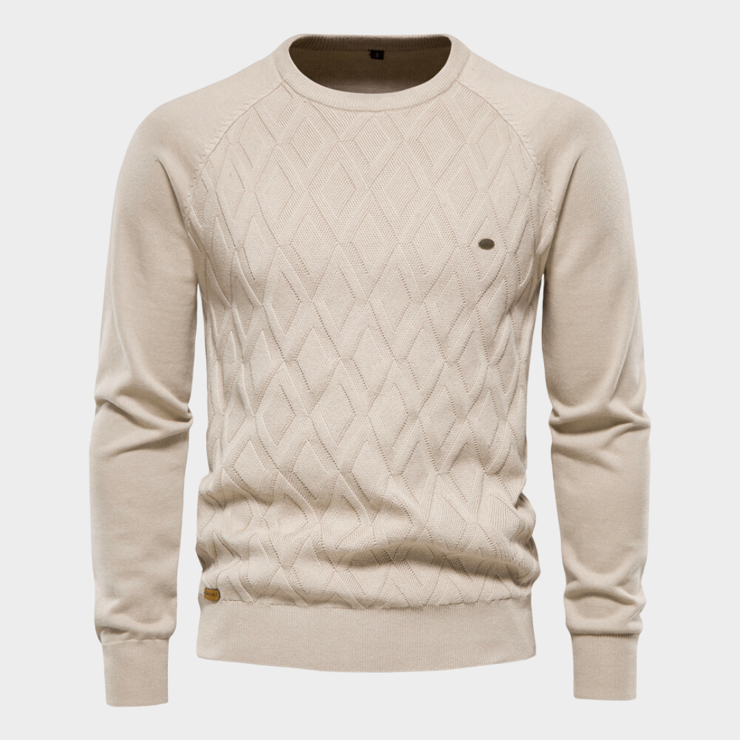 Herren Strickpullover Rundhals Pullover Warm - BerlinGlamour