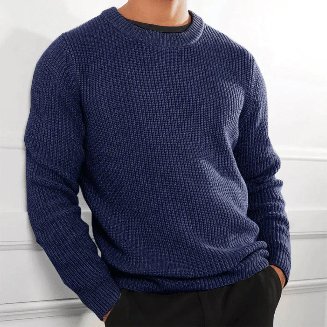 Herren Strickpullover Rundhals Regular Fit - BerlinGlamour
