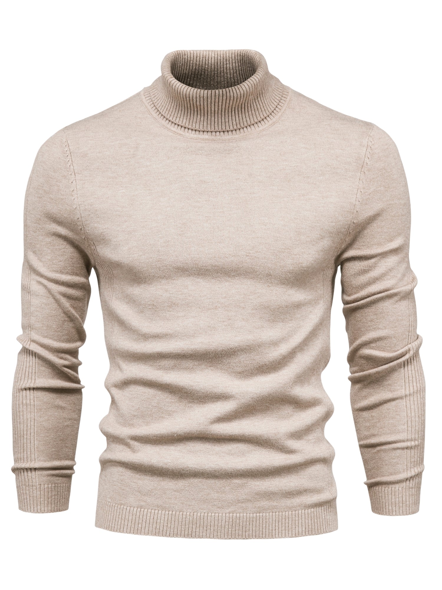 Herren Strickpullover Langärmlig Slim Fit Rollkragen - BerlinGlamour