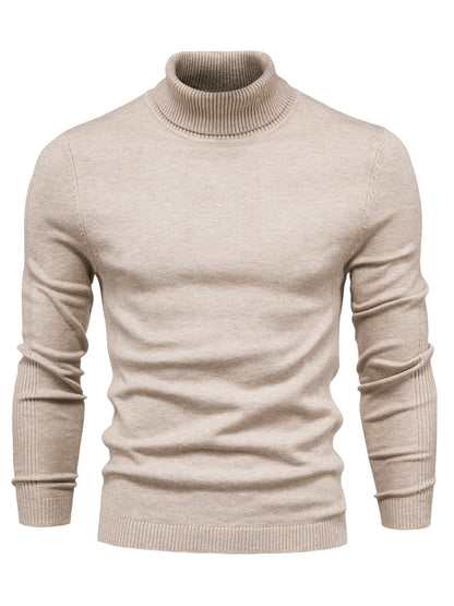 Herren Strickpullover Langärmlig Slim Fit Rollkragen - BerlinGlamour