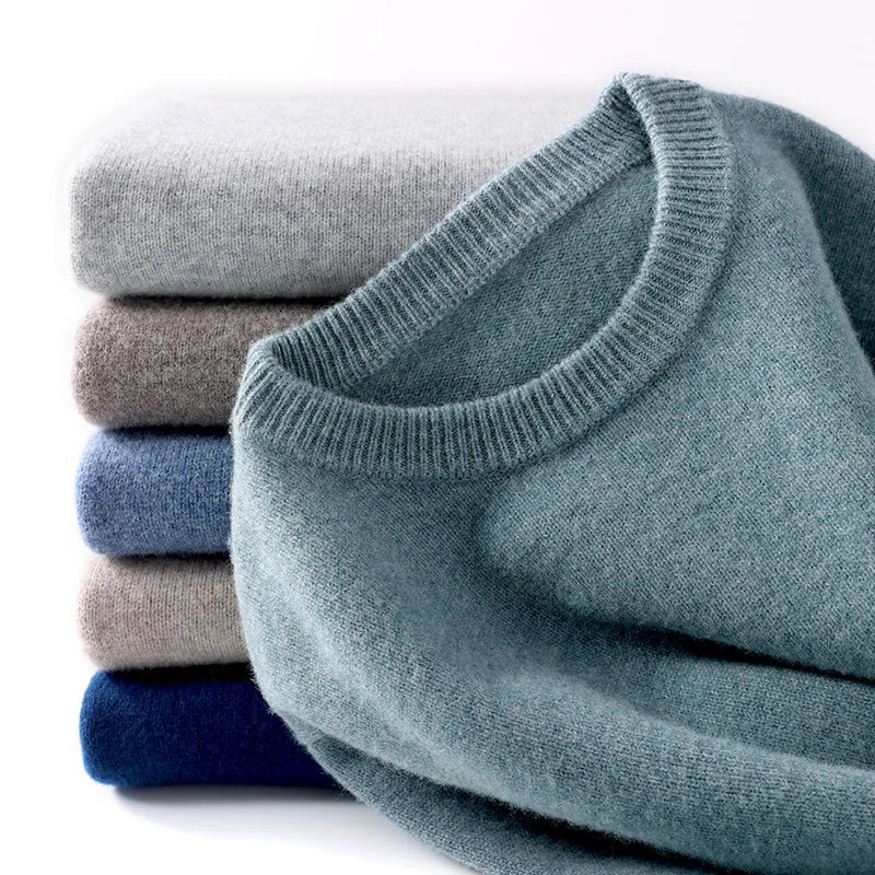 Männer Strickpullover Warm Rundhals Winter - BerlinGlamour